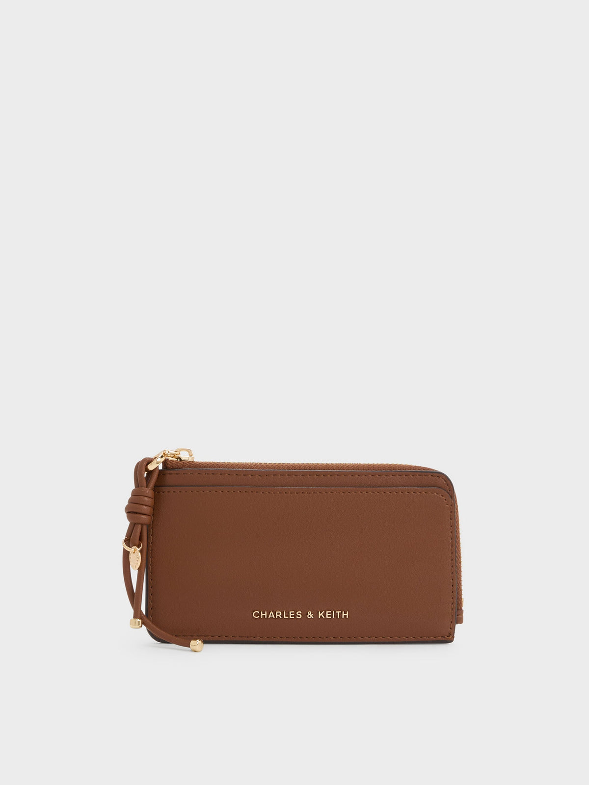 CHARLES & KEITH Top Pick / Everleigh Zip-Around Card Holder - Chocolate