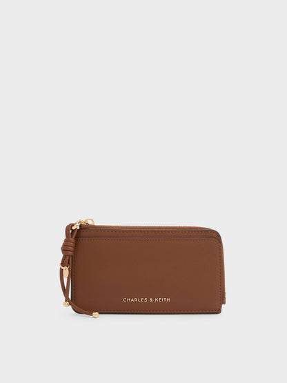 CHARLES & KEITH Top Pick / Everleigh Zip-Around Card Holder - Chocolate