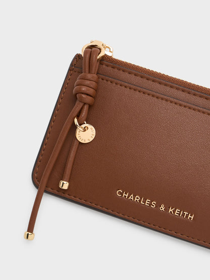 CHARLES & KEITH Top Pick / Everleigh Zip-Around Card Holder - Chocolate