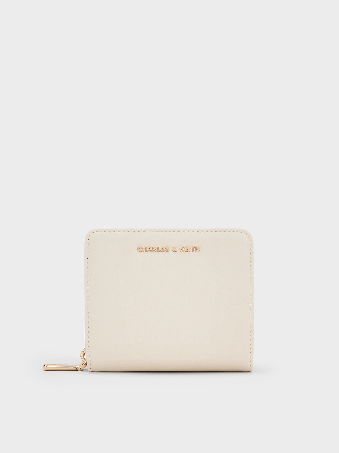 CHARLES & KEITH Popular / Finley Zip-Around Small Wallet - Cream