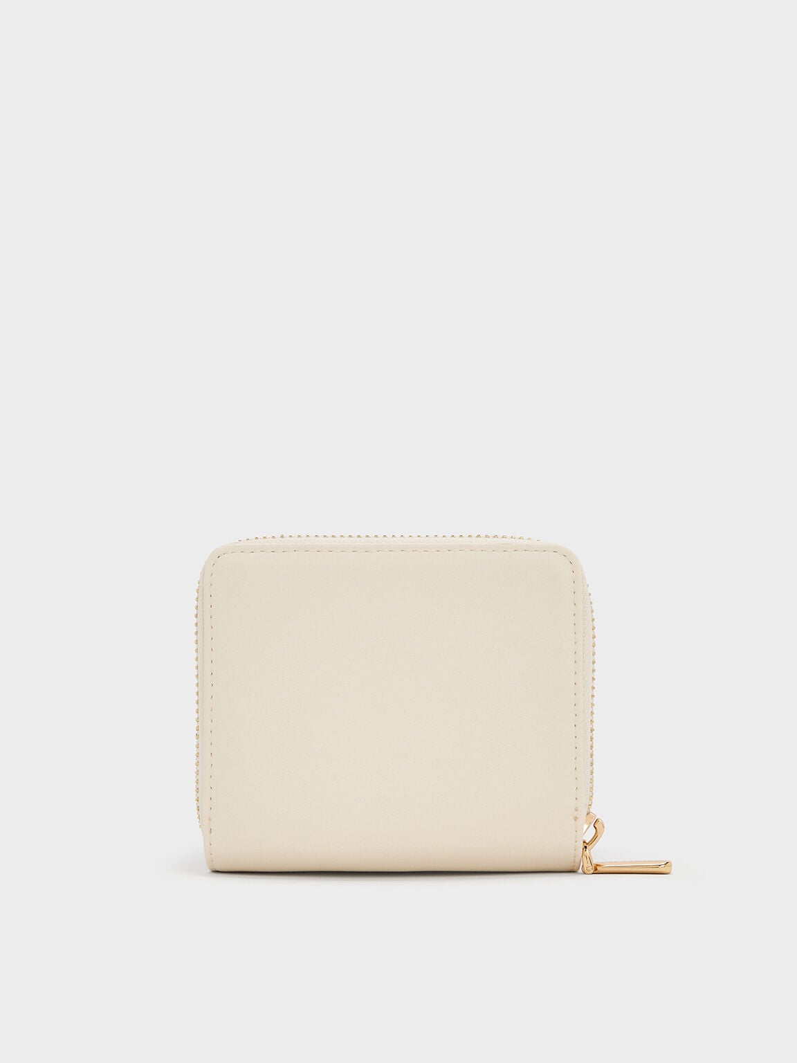 CHARLES & KEITH Popular / Finley Zip-Around Small Wallet - Cream