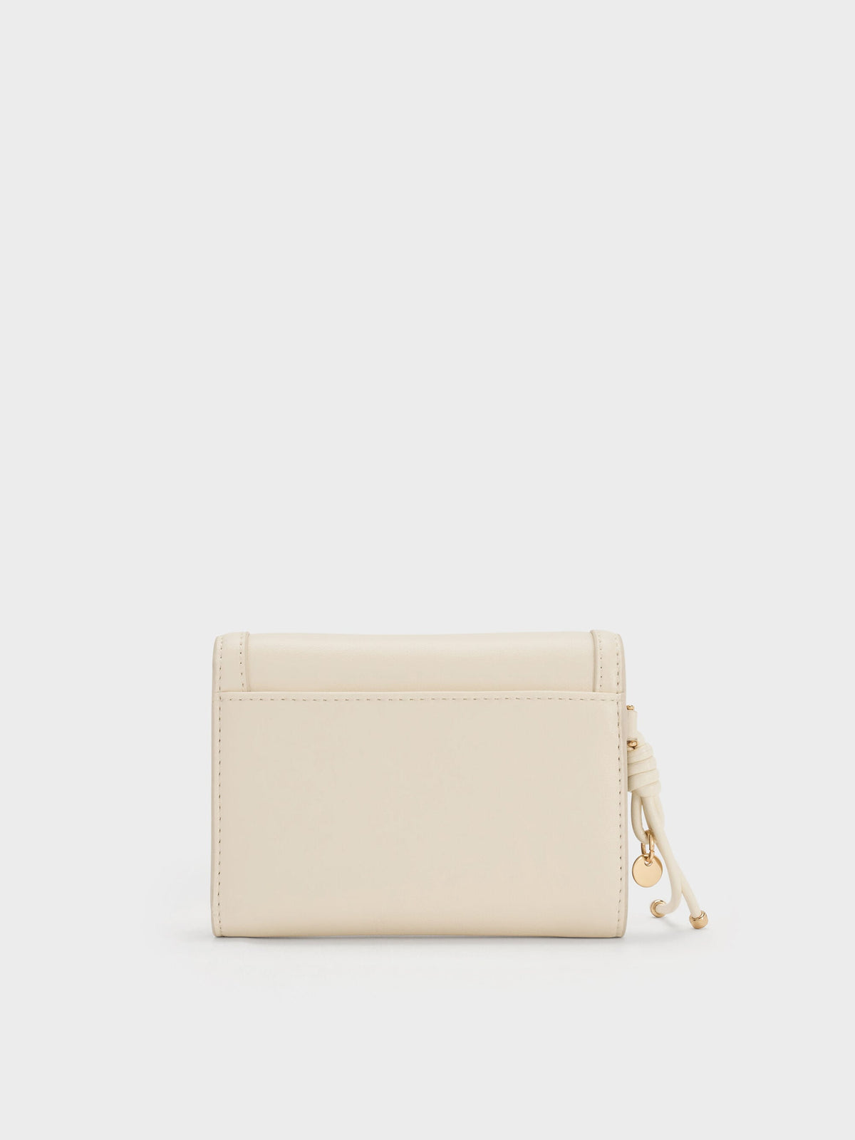 CHARLES & KEITH Premium / Haylen Front-Flap Small Wallet - Cream