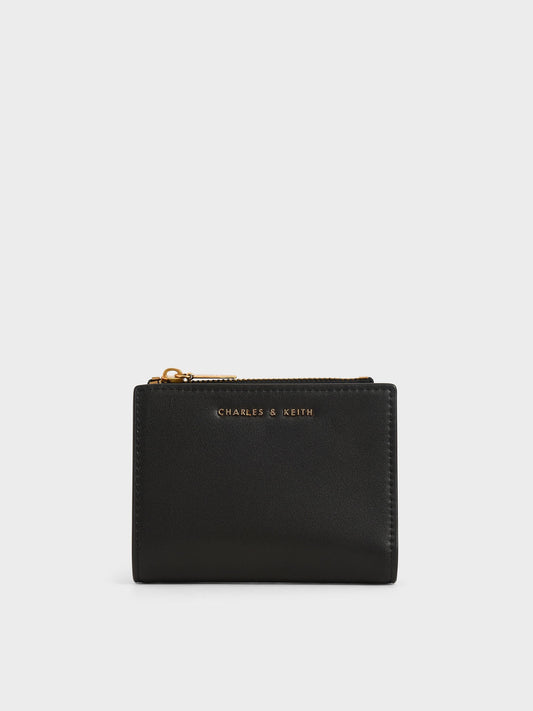 CHARLES & KEITH Signature / Harmonee Top-Zip Small Wallet - Black