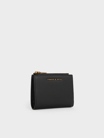 CHARLES & KEITH Signature / Harmonee Top-Zip Small Wallet - Black