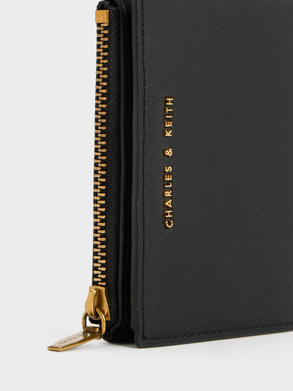 CHARLES & KEITH Signature / Harmonee Top-Zip Small Wallet - Black
