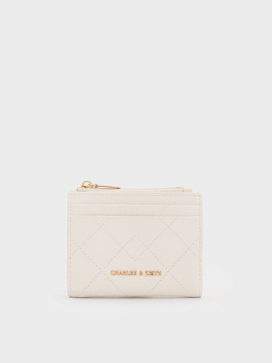 CHARLES & KEITH Deals / Duo Quilted Small Wallet - Cream