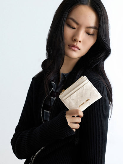 CHARLES & KEITH Deals / Duo Quilted Small Wallet - Cream