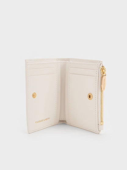 CHARLES & KEITH Deals / Duo Quilted Small Wallet - Cream