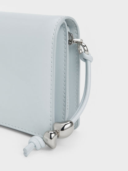 CHARLES & KEITH Sale / Augustine Zip-Around Small Wallet - Sea Salt Blue