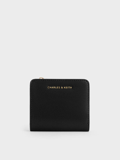 CHARLES & KEITH Best Seller / Keely Top Zip Small Wallet - Black