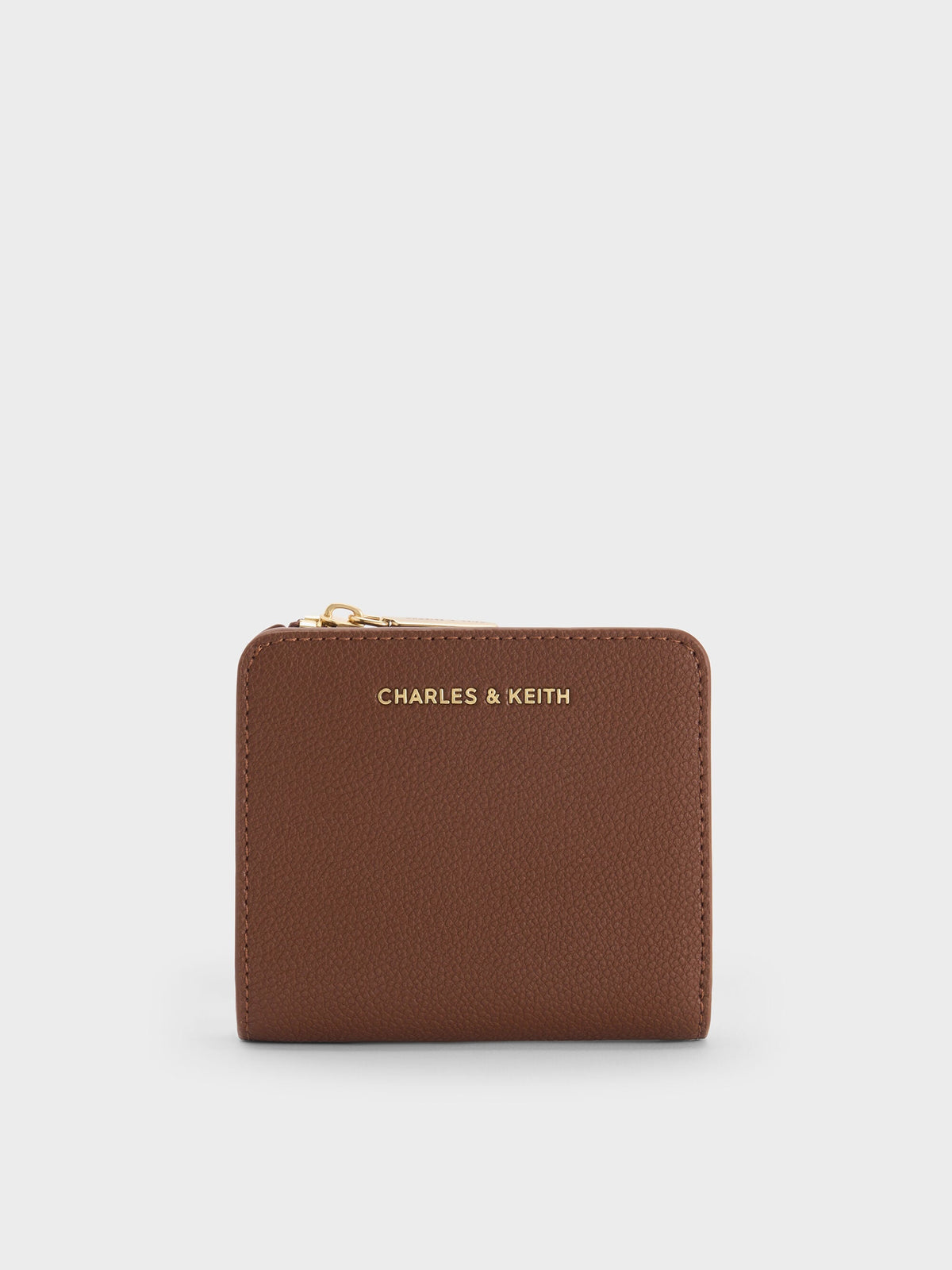CHARLES & KEITH Popular / Keely Top Zip Small Wallet - Dark Brown