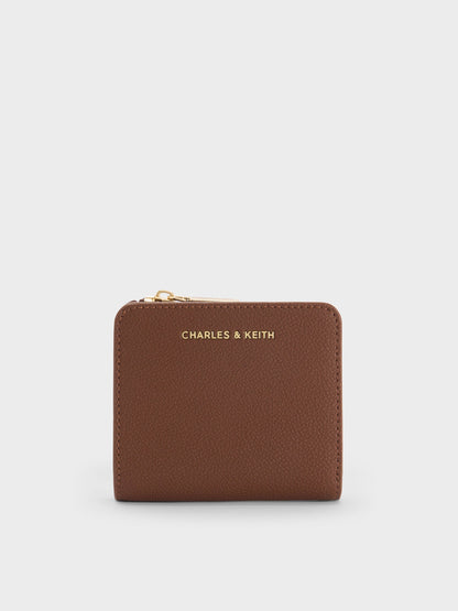 CHARLES & KEITH Popular / Keely Top Zip Small Wallet - Dark Brown