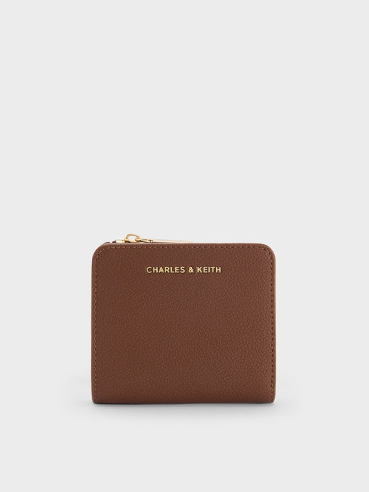 CHARLES & KEITH Popular / Keely Top Zip Small Wallet - Dark Brown
