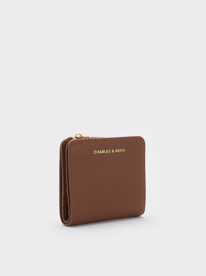 CHARLES & KEITH Popular / Keely Top Zip Small Wallet - Dark Brown
