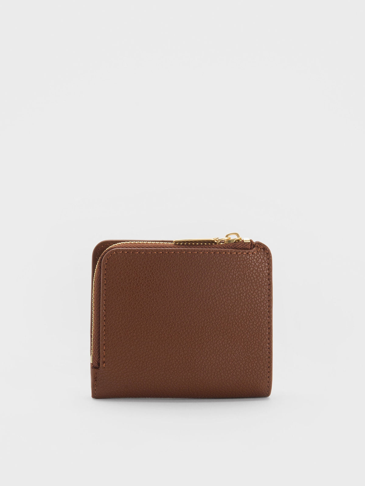 CHARLES & KEITH Popular / Keely Top Zip Small Wallet - Dark Brown
