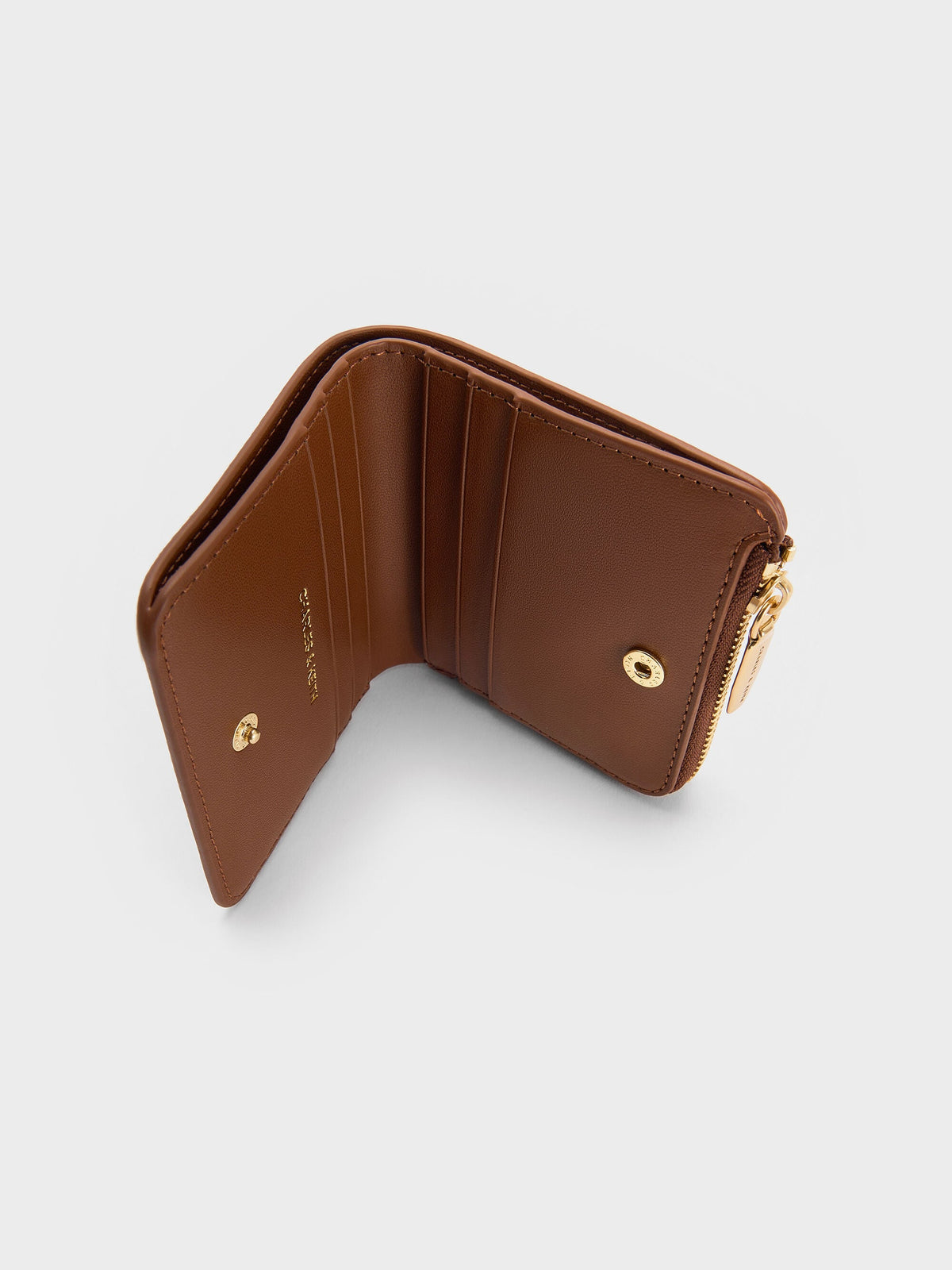 CHARLES & KEITH Popular / Keely Top Zip Small Wallet - Dark Brown