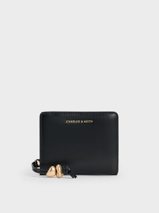 CHARLES & KEITH Latest / Augustine Zip-Around Small Wallet - Black