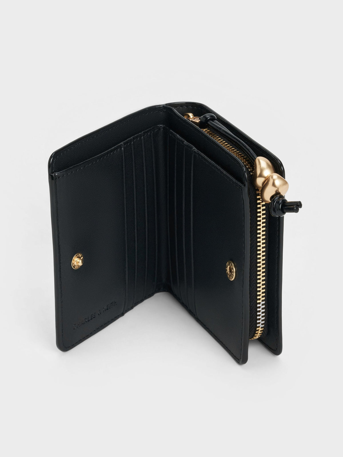 CHARLES & KEITH Latest / Augustine Zip-Around Small Wallet - Black