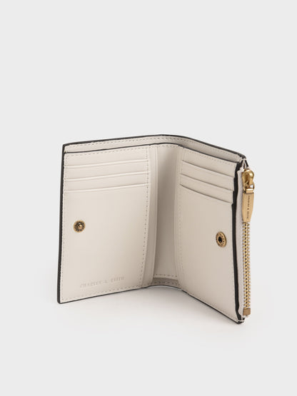 CHARLES & KEITH Customer Favorite / Harmonee Top-Zip Small Wallet - Ivory
