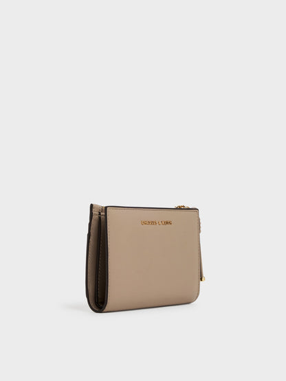 CHARLES & KEITH Essential / Everleigh Wallet - Taupe