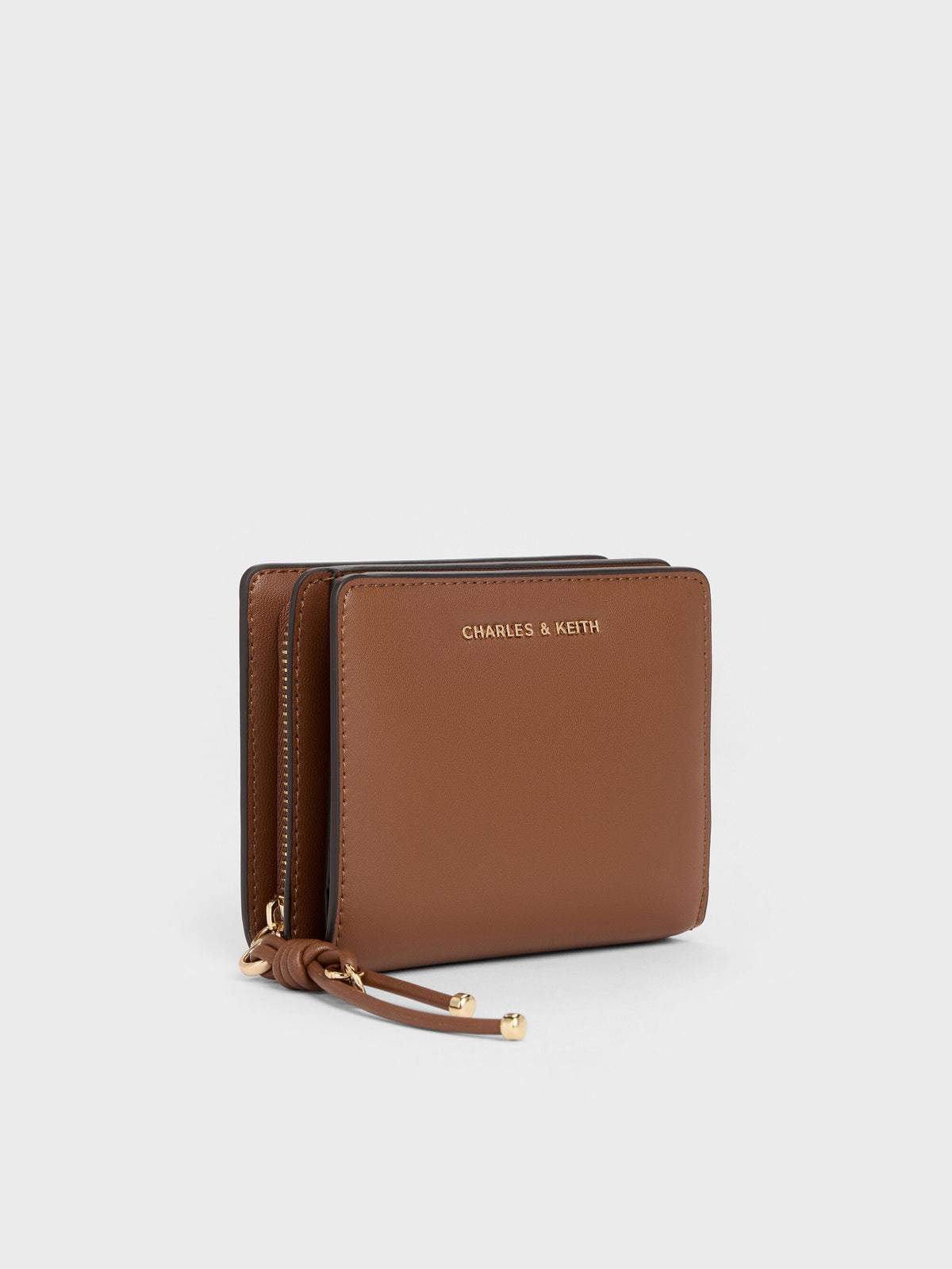 CHARLES & KEITH Exclusive / Everleigh Zip-Around Small Wallet - Chocolate