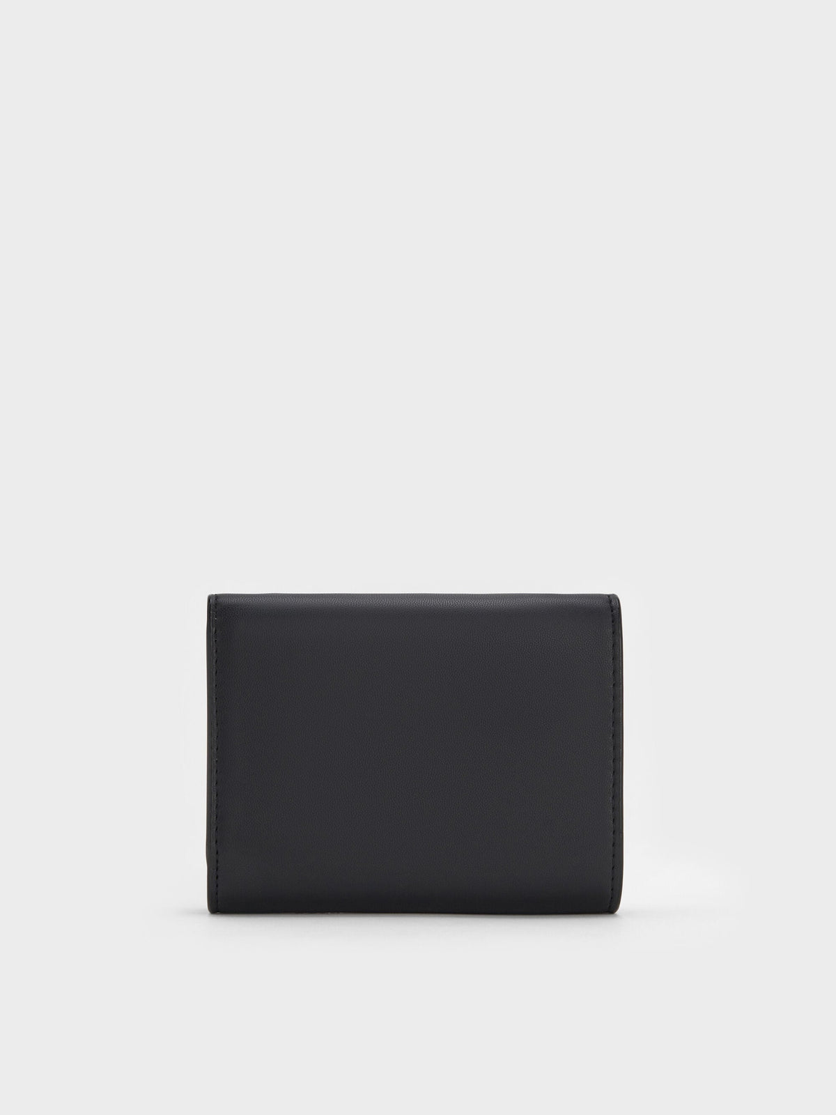 CHARLES & KEITH Premium / Edna Turn-Lock Knotted-Strap Wallet - Black