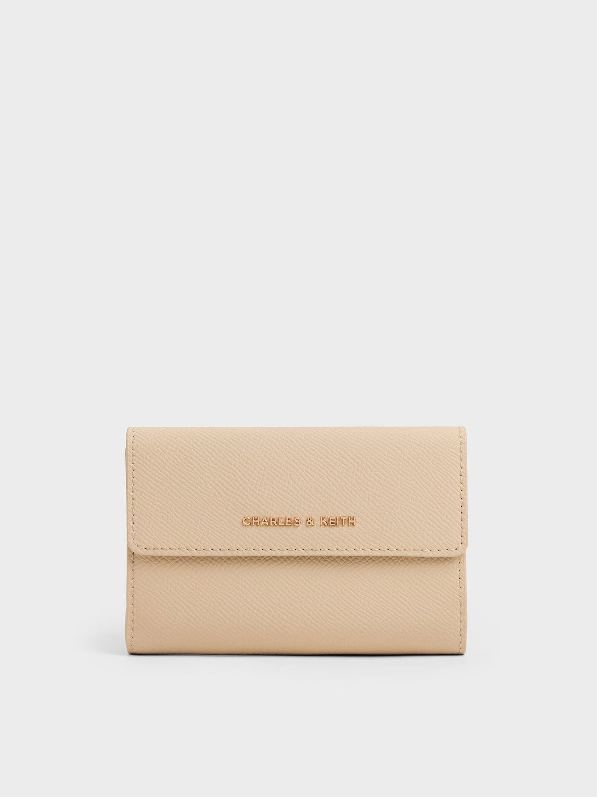 CHARLES & KEITH Exclusive / Tricha Turn-Lock Wallet - Sand Beige