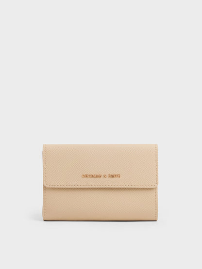 CHARLES & KEITH Exclusive / Tricha Turn-Lock Wallet - Sand Beige