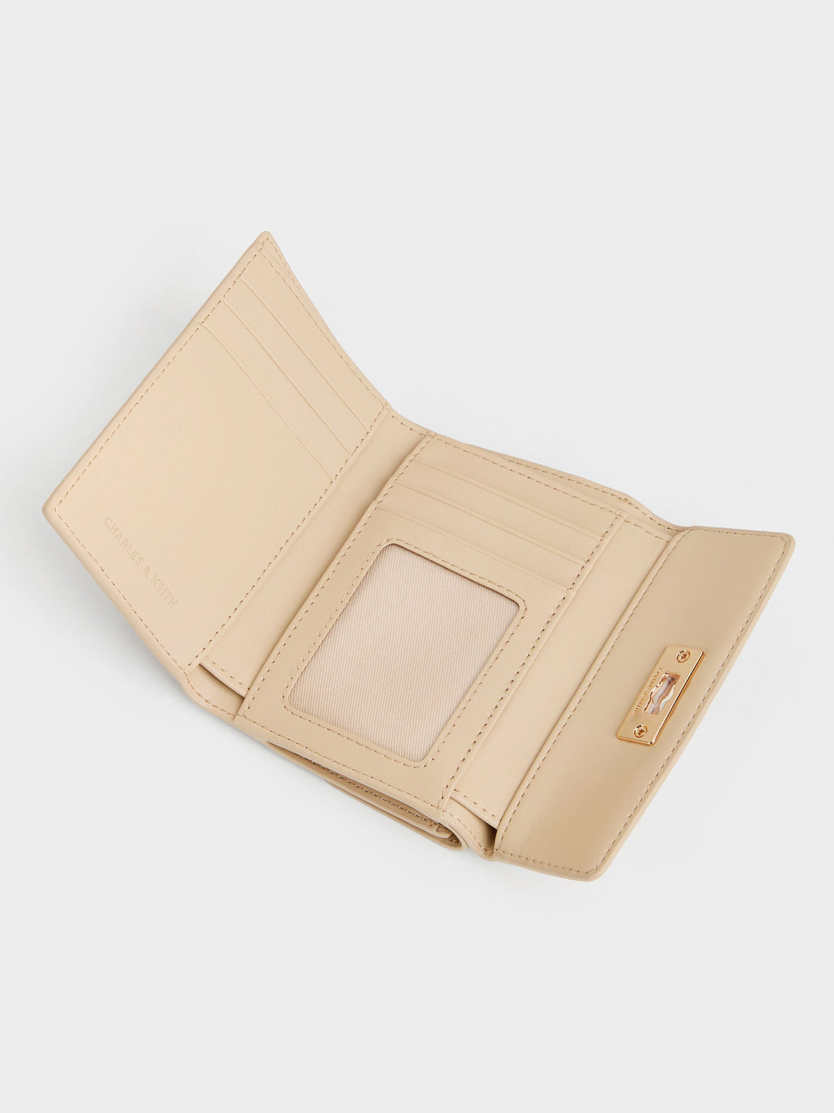 CHARLES & KEITH Exclusive / Tricha Turn-Lock Wallet - Sand Beige