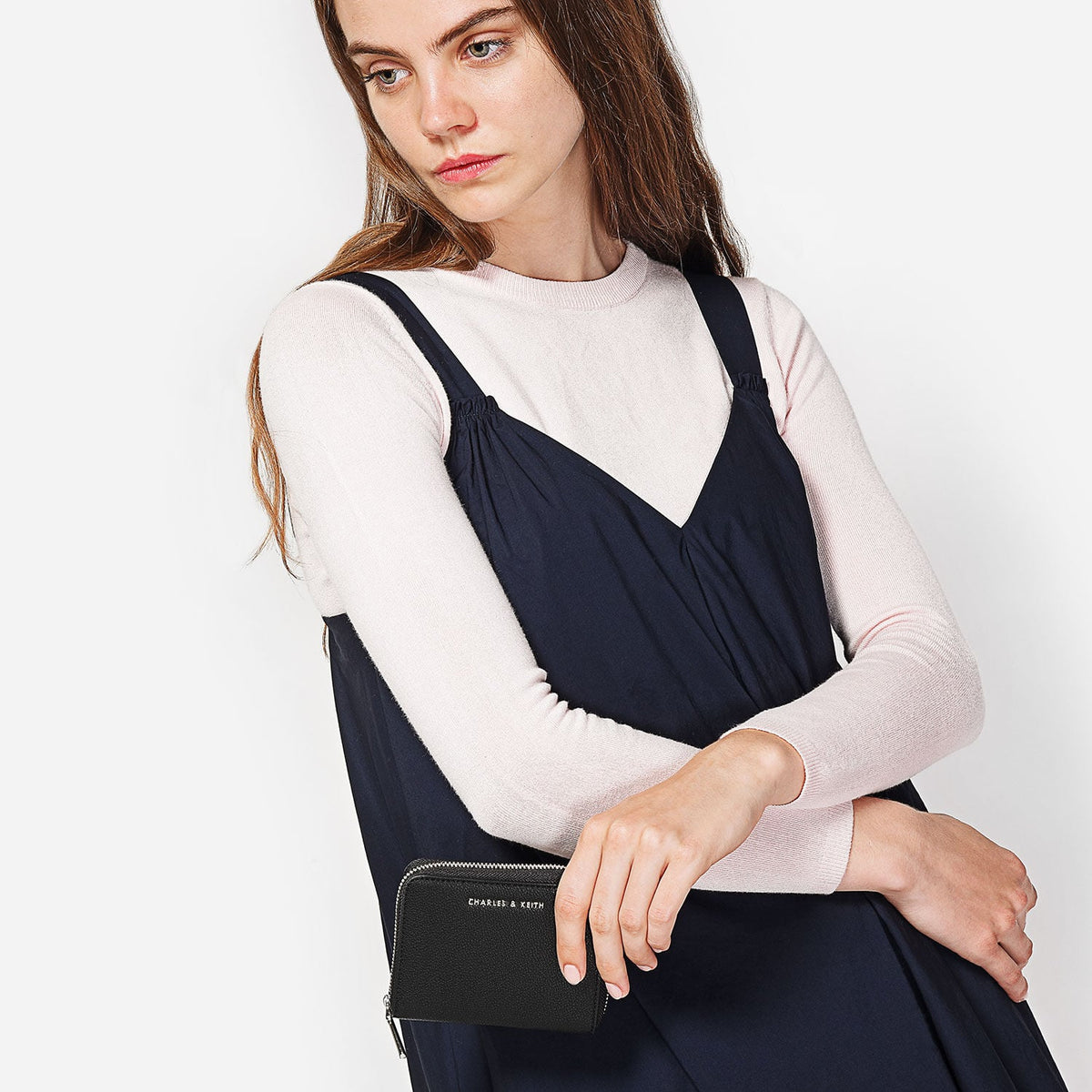 CHARLES & KEITH Customer Favorite / Basic Square Wallet - Black