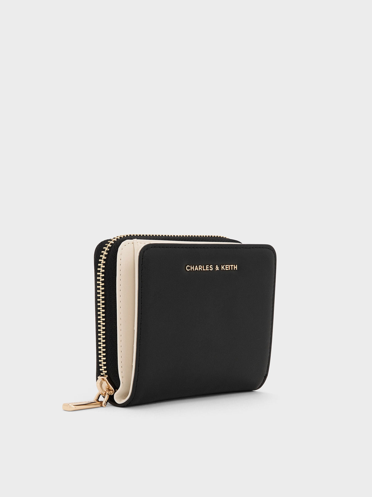 CHARLES & KEITH Trending / Finley Zip-Around Small Wallet - Black