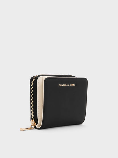 CHARLES & KEITH Trending / Finley Zip-Around Small Wallet - Black