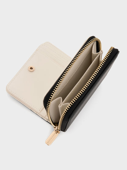CHARLES & KEITH Trending / Finley Zip-Around Small Wallet - Black