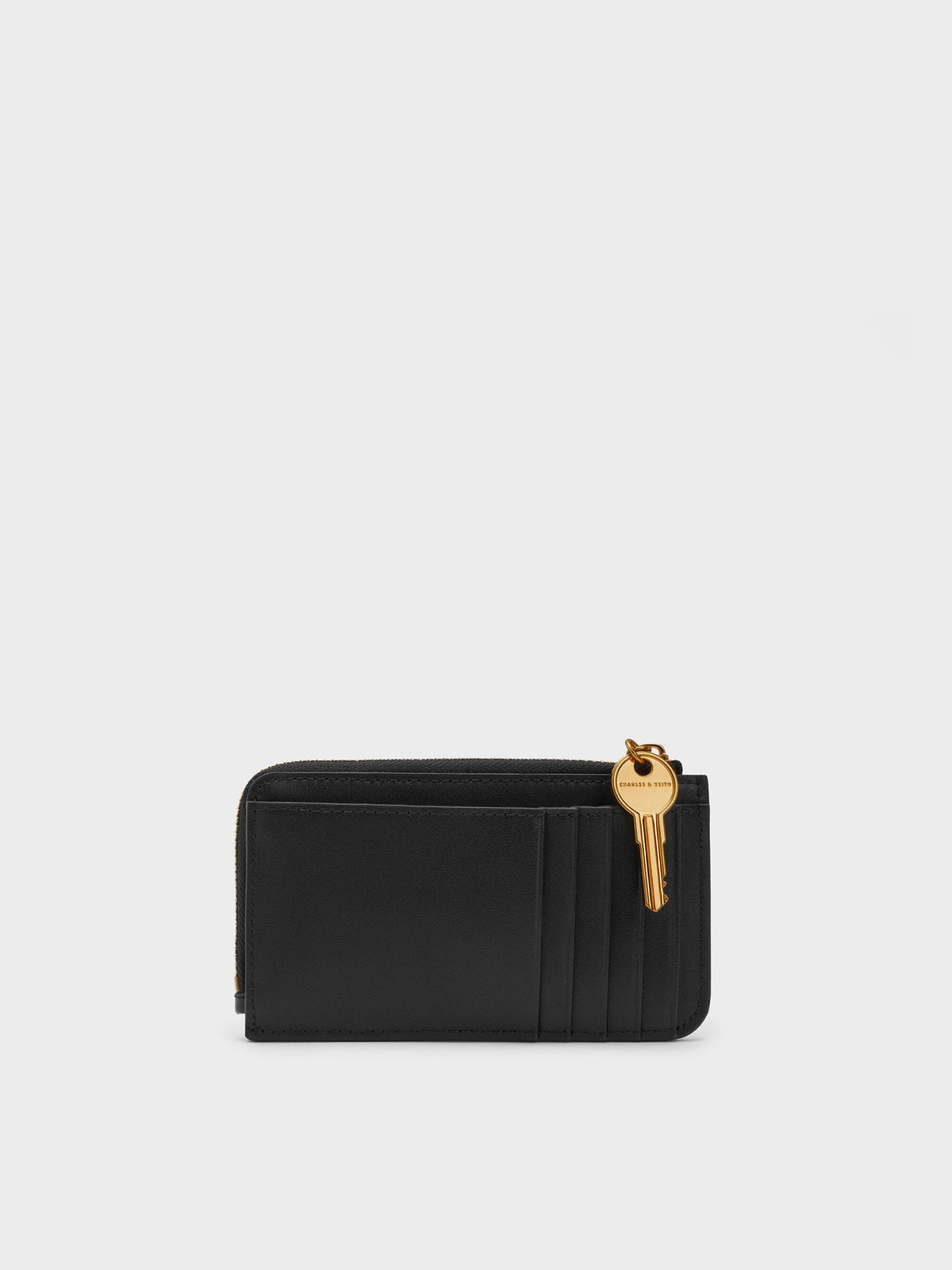 CHARLES & KEITH Quality / Lane Key Zip-Around Wallet - Black
