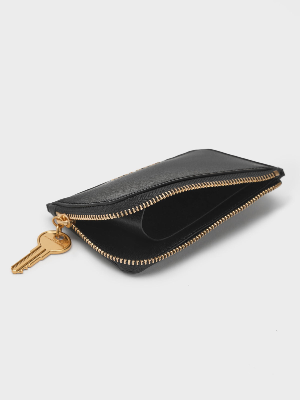 CHARLES & KEITH Quality / Lane Key Zip-Around Wallet - Black