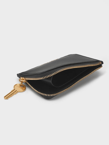 CHARLES & KEITH Quality / Lane Key Zip-Around Wallet - Black
