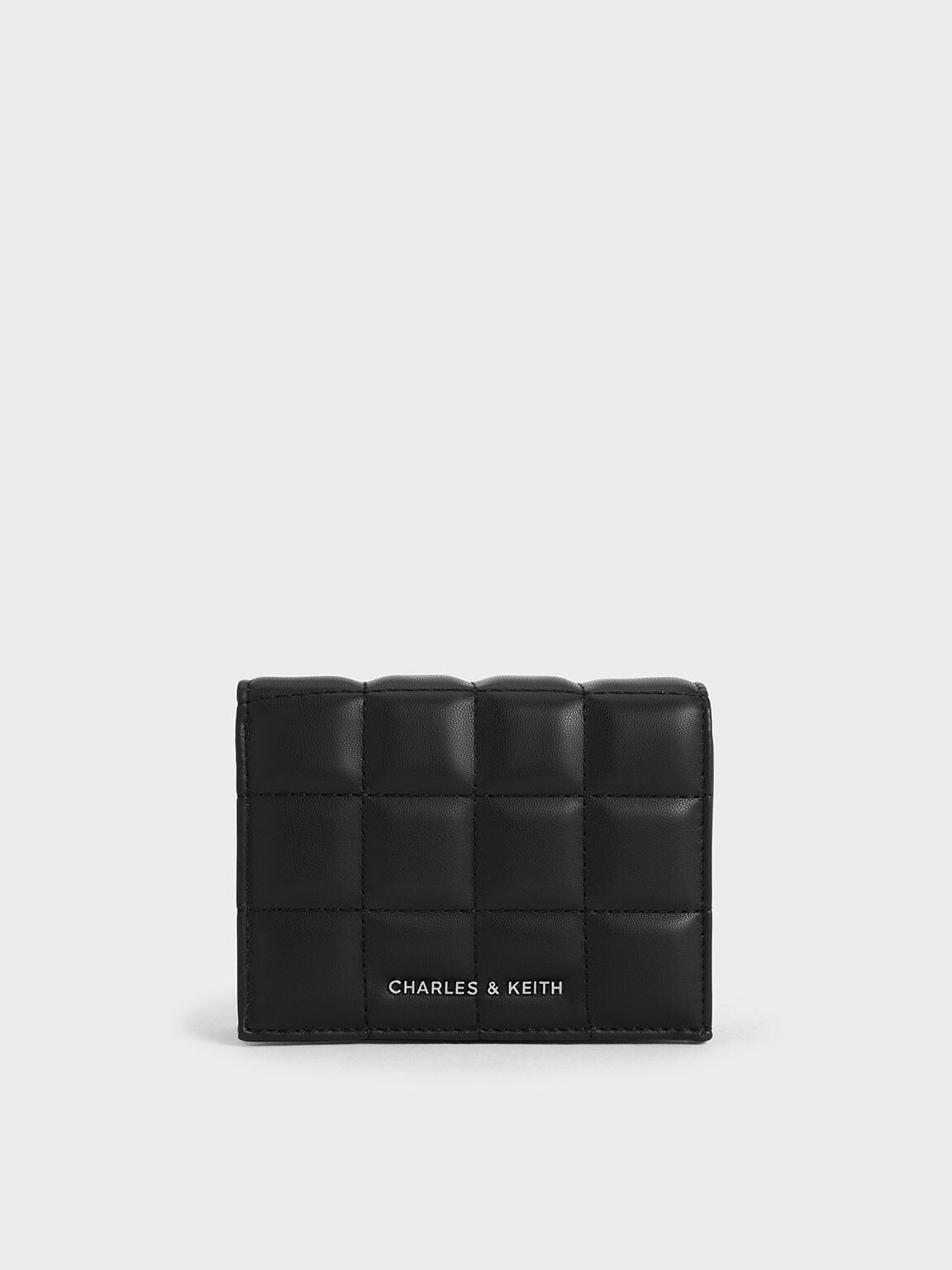 CHARLES & KEITH Value / Cassia Quilted Wallet On Chain - Noir