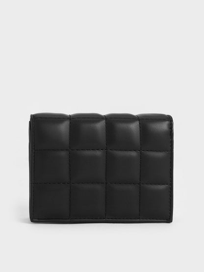 CHARLES & KEITH Value / Cassia Quilted Wallet On Chain - Noir