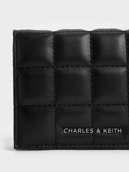 CHARLES & KEITH Value / Cassia Quilted Wallet On Chain - Noir