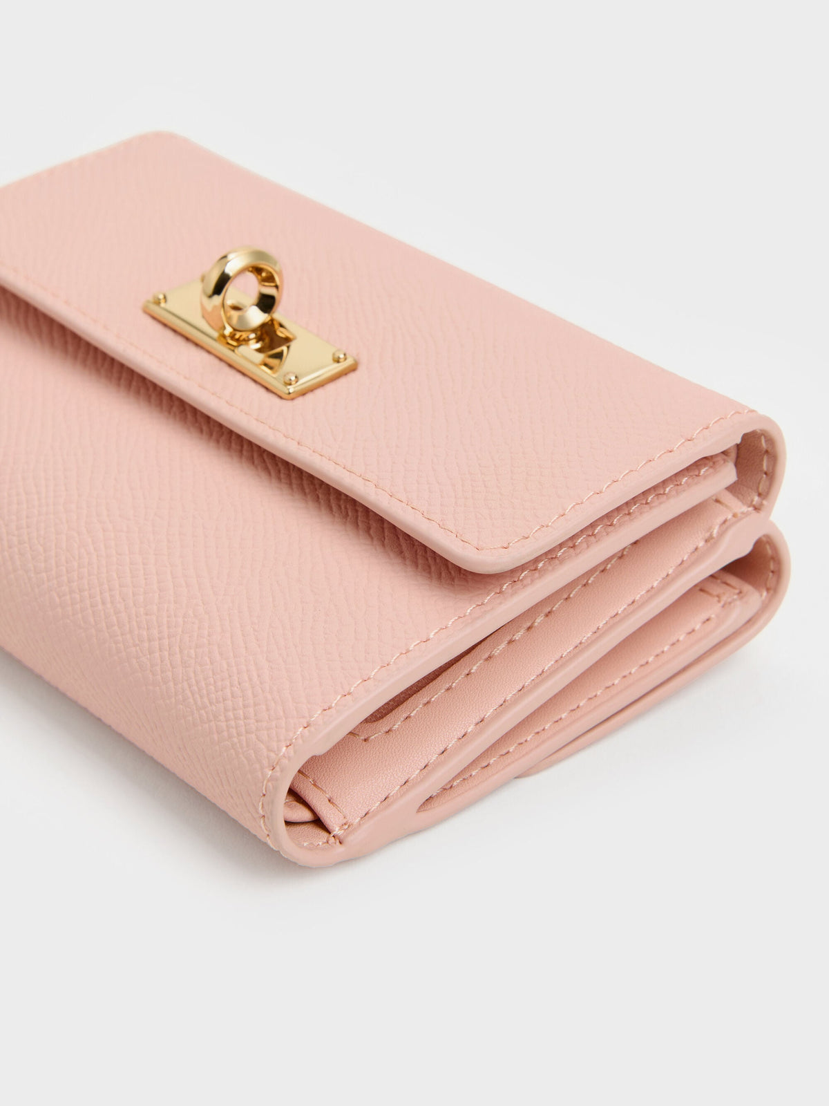 CHARLES & KEITH Classic / Tricha Turn-Lock Wallet - Pink