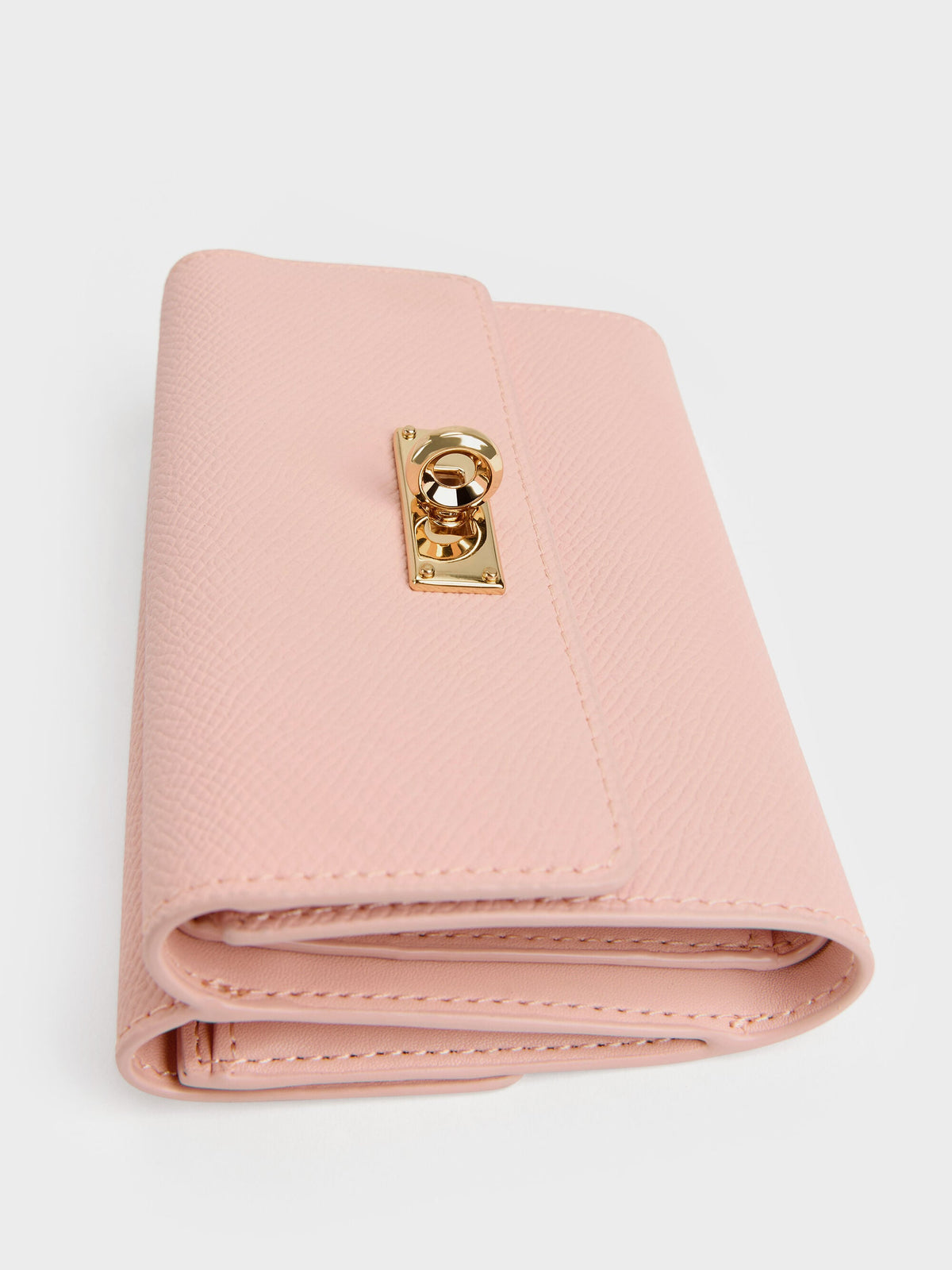 CHARLES & KEITH Classic / Tricha Turn-Lock Wallet - Pink
