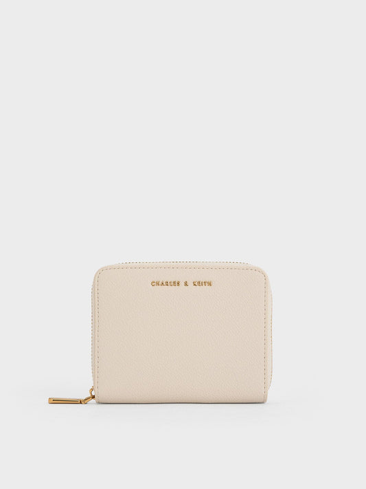 CHARLES & KEITH Popular / Basic Square Wallet - Ivory