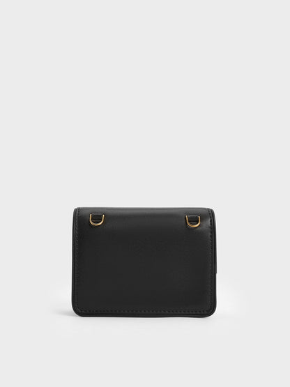 CHARLES & KEITH Smart Buy / Lyla Knotted-Strap Wallet - Black