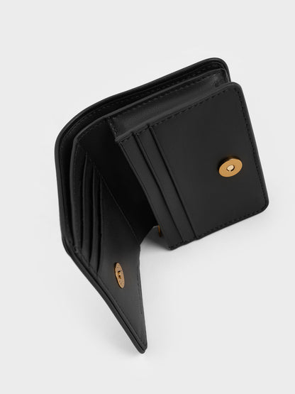 CHARLES & KEITH Smart Buy / Lyla Knotted-Strap Wallet - Black