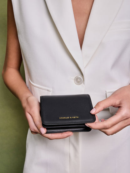 CHARLES & KEITH Smart Buy / Lyla Knotted-Strap Wallet - Black