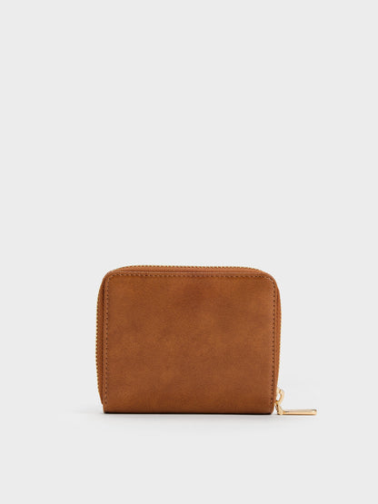 CHARLES & KEITH Value / Finley Zip-Around Small Wallet - Distressed Tan