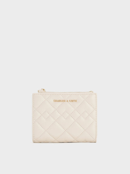 CHARLES & KEITH Best Price / Duo Quilted Small Wallet - Cream