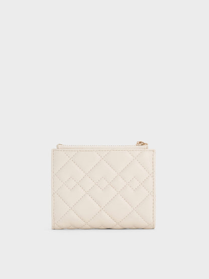 CHARLES & KEITH Best Price / Duo Quilted Small Wallet - Cream