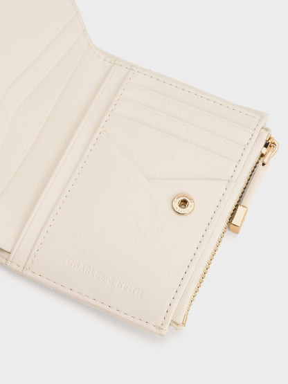 CHARLES & KEITH Best Price / Duo Quilted Small Wallet - Cream