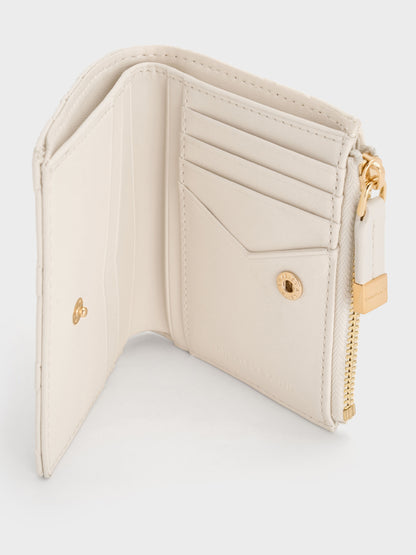 CHARLES & KEITH Best Price / Duo Quilted Small Wallet - Cream